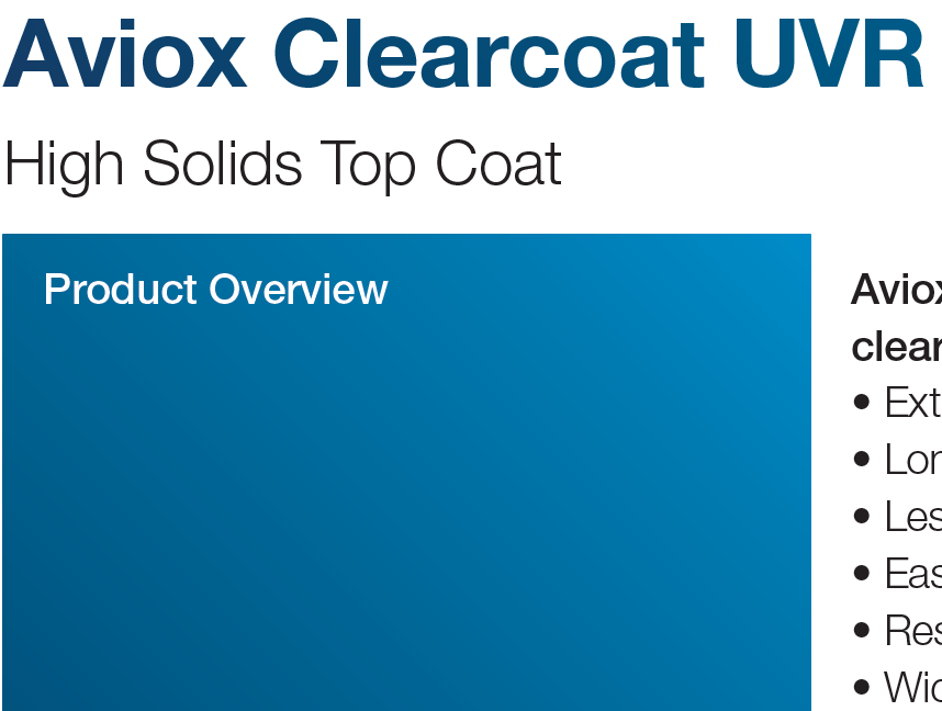 Aviox Clearcoat UVR (Polyurethane Top Coat)