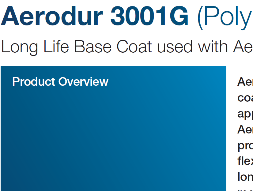 Aerodur 3001G (Polyurethane Top Coat)