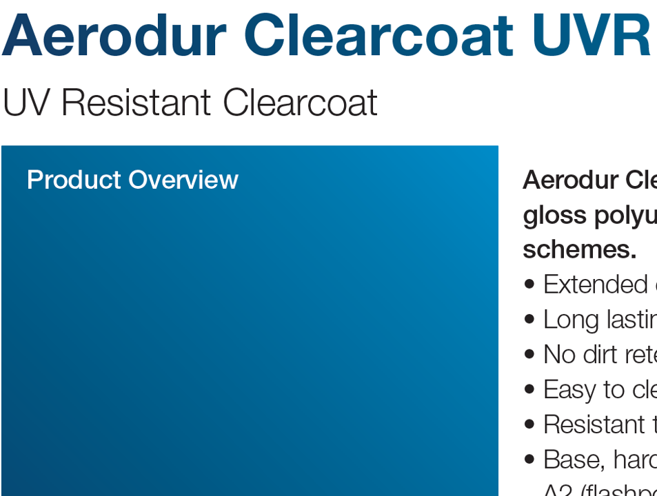 Aerodur Clearcoat UVR (Polyurethane Top Coat)
