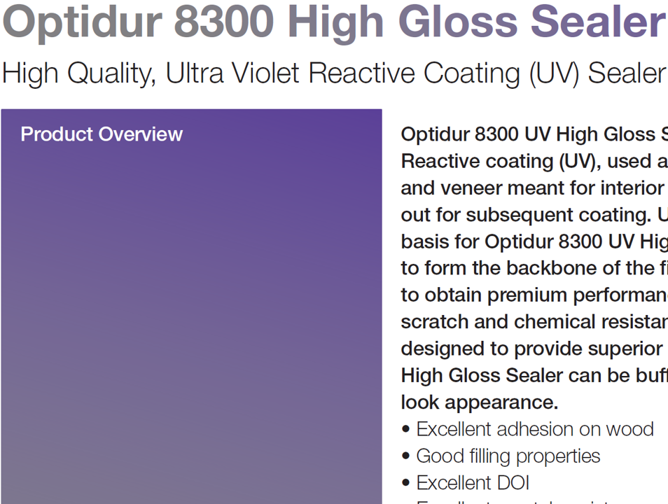 Optidur 8300 High Gloss Sealer (Cabin Coating)