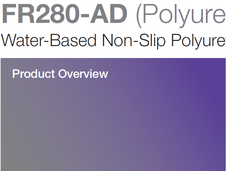 FR280-AD (Polyurethane Top Coat)