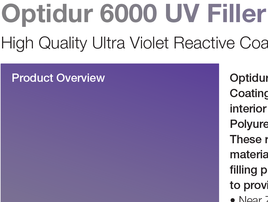 Optidur 6000 UV Filler (Cabin Coating)