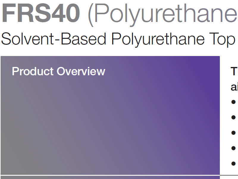 FRS40 (Polyurethane Top Coat)